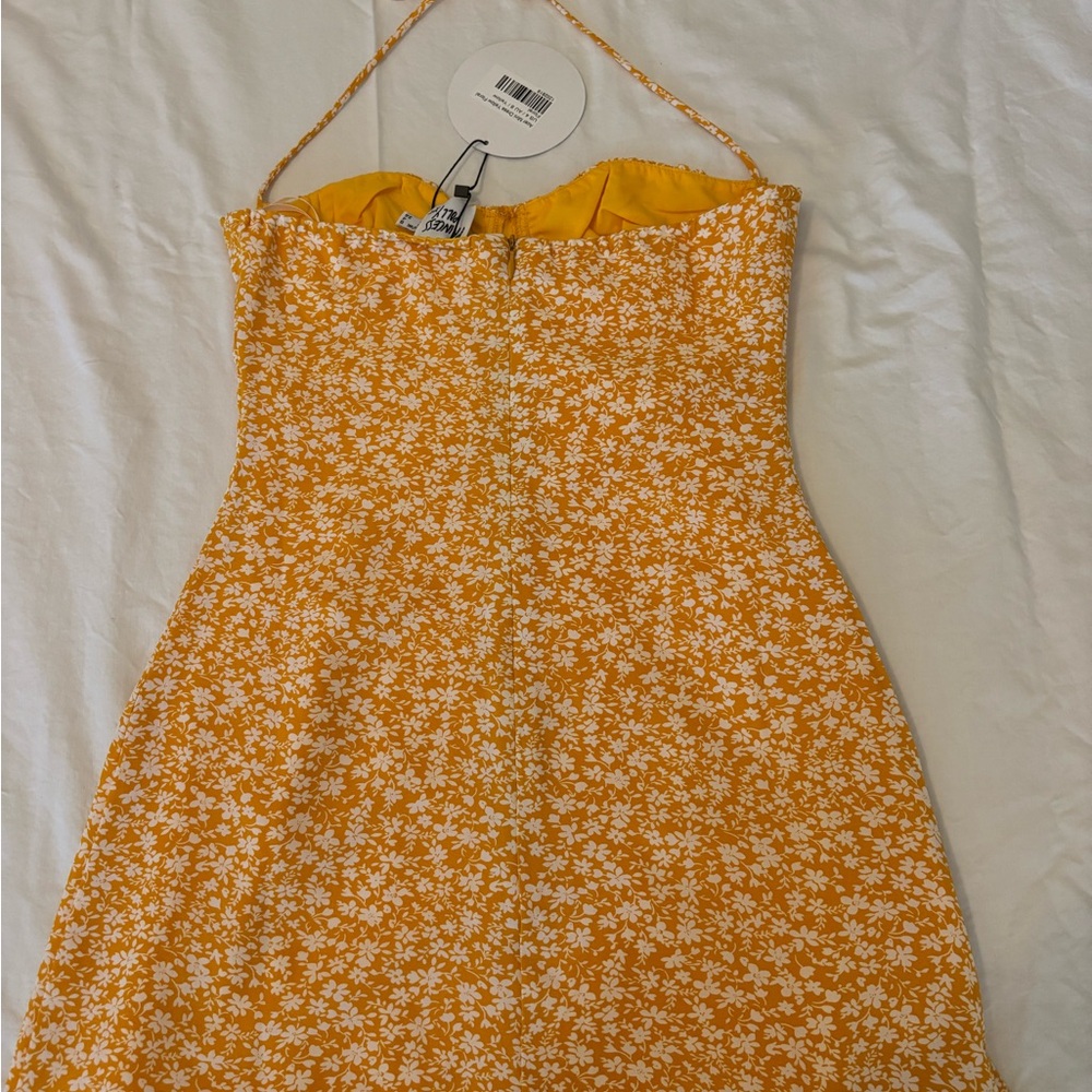 Princess Polly Acer Mini Dress Yellow Floral - Picture 2 of 4